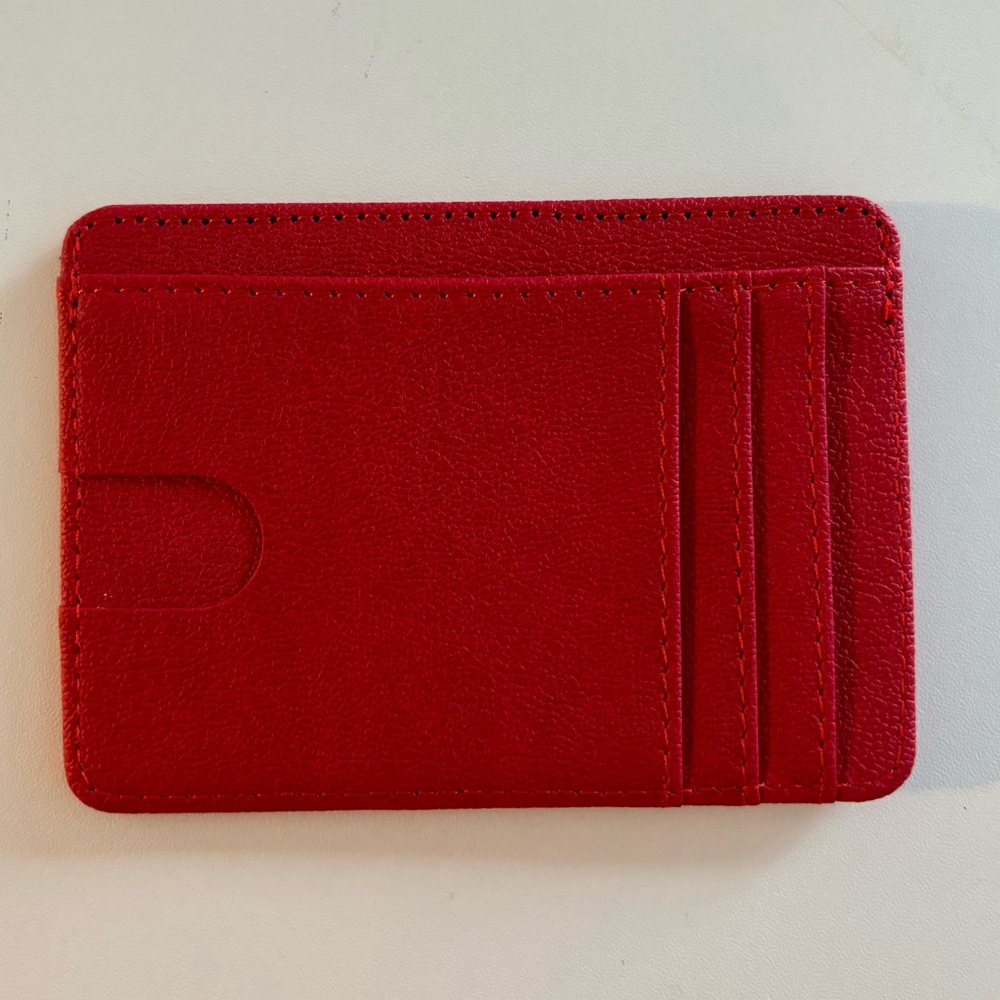 Red 3 Card Card Holder